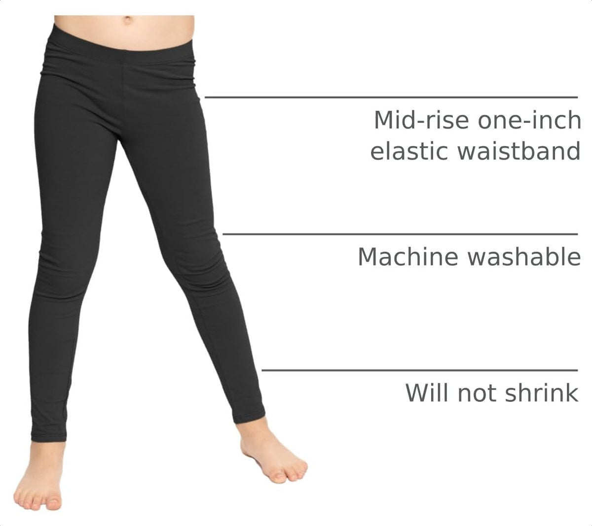 Oh so Soft Leggings for Girls Pants for Girls 2-16 Black