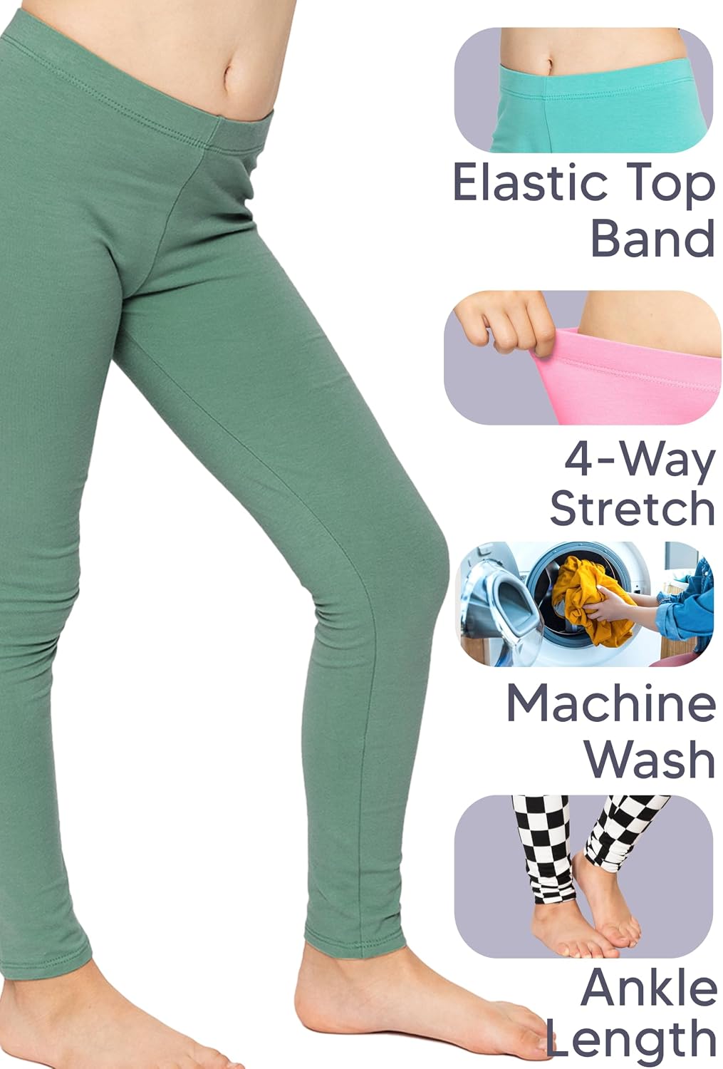 Oh so Soft Leggings for Girls Pants for Girls 2-16 Black