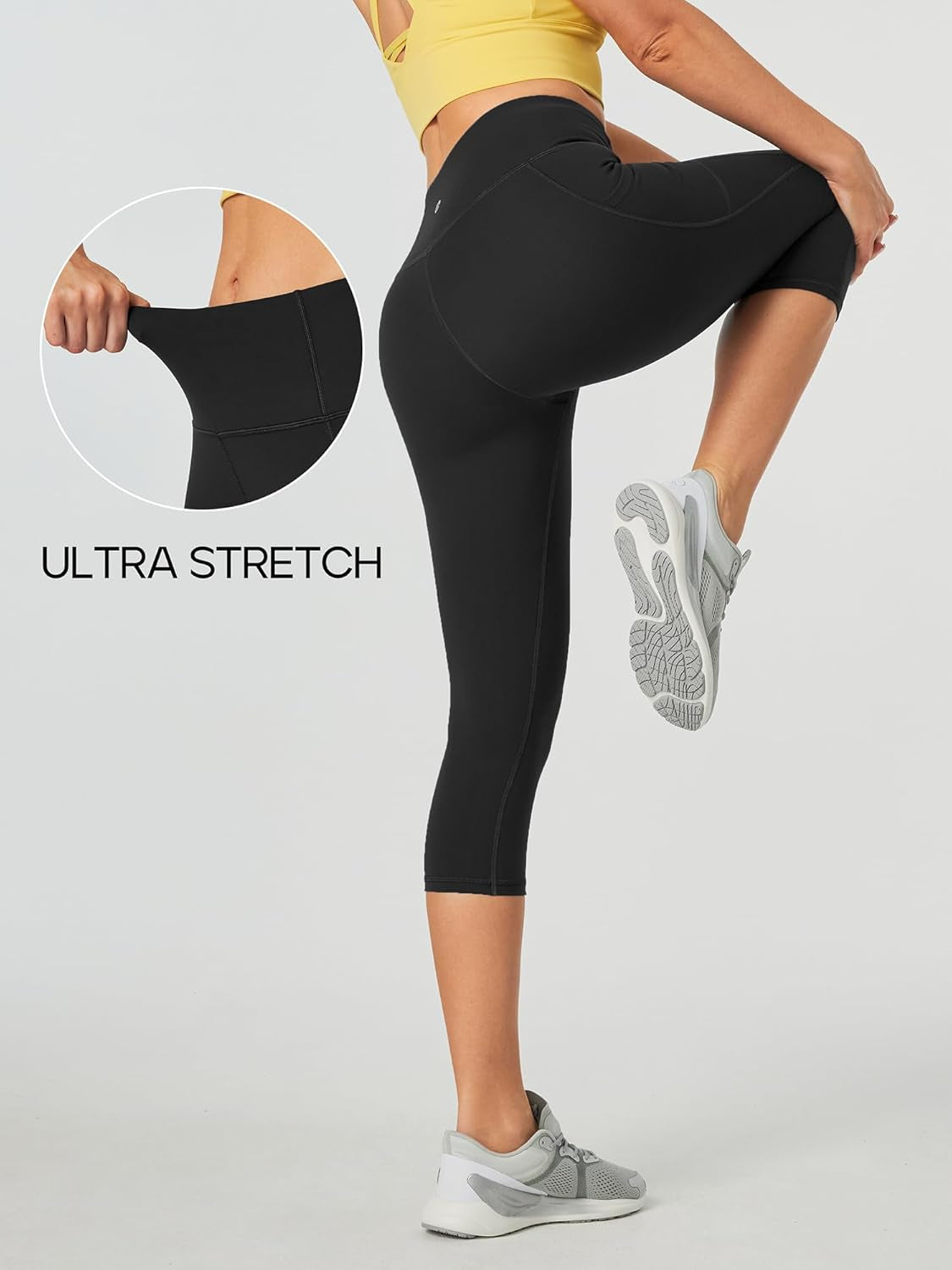 Capri Leggings for Women High Waisted Capri Leggings with Pockets for Women Tummy Control Yoga Pants Women